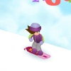 La fille qui fait du snowboard