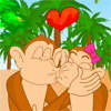 Des singes qui s'embrassent