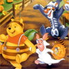 Puzzle avec Winnie l'Ourson, le petit ours qui raffole du miel